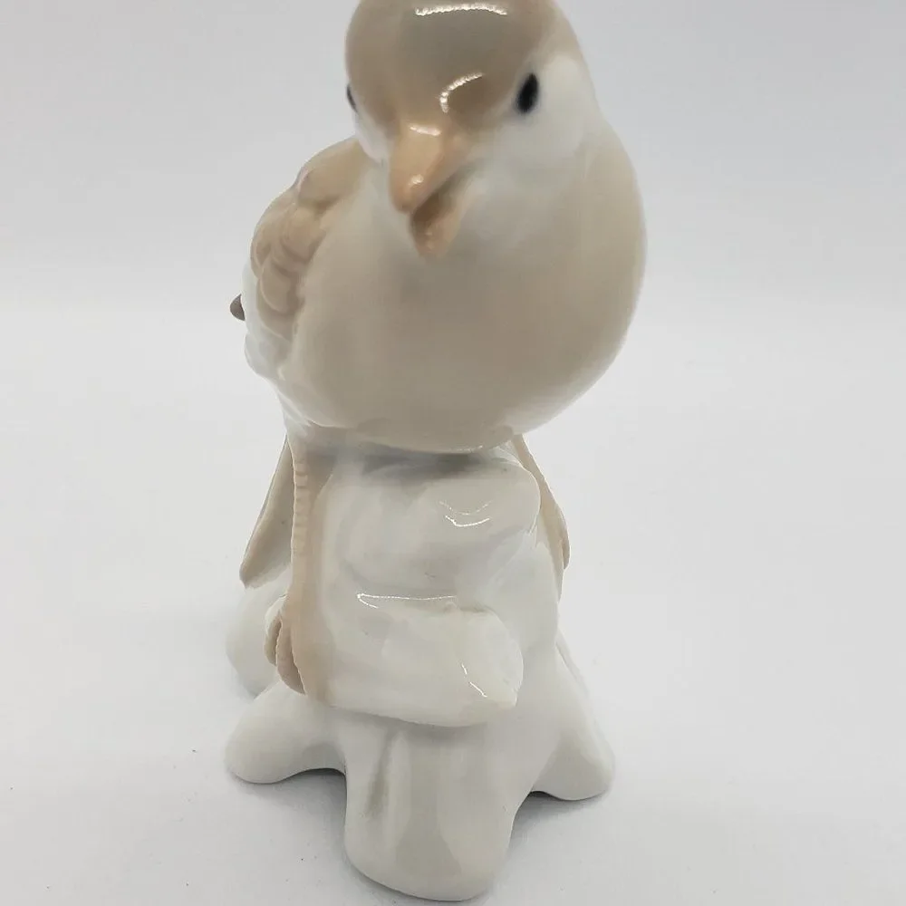 𝅺Otagiri Vintage Beige White Bird on Branch Porcelain Figurine - Picture 5 of 9
